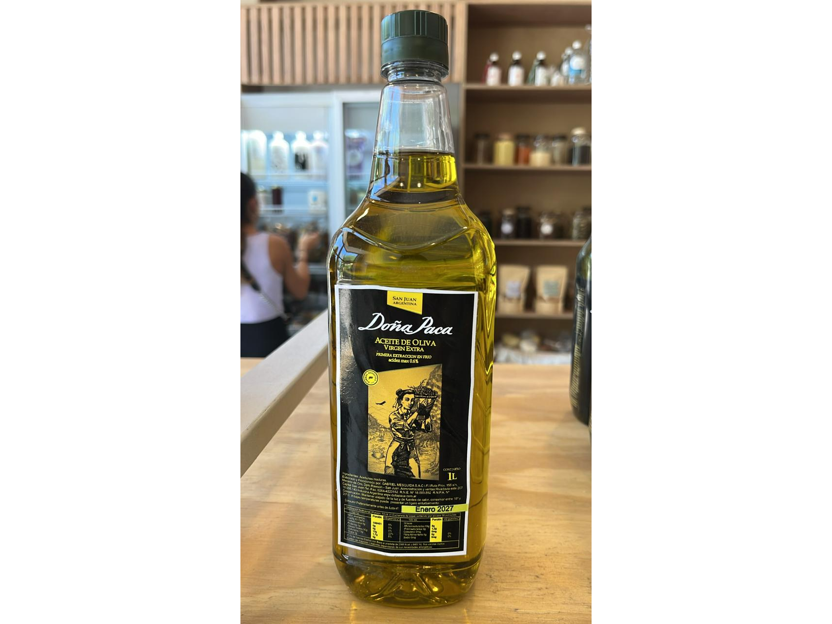 Aceite de oliva 1l botella de plástico DOÑA DOMINGA