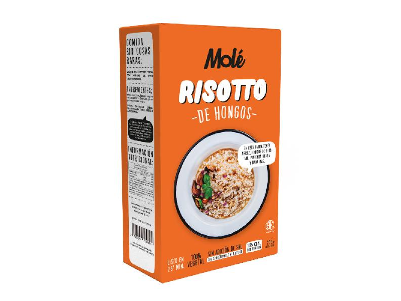 Risotto de hongos molé