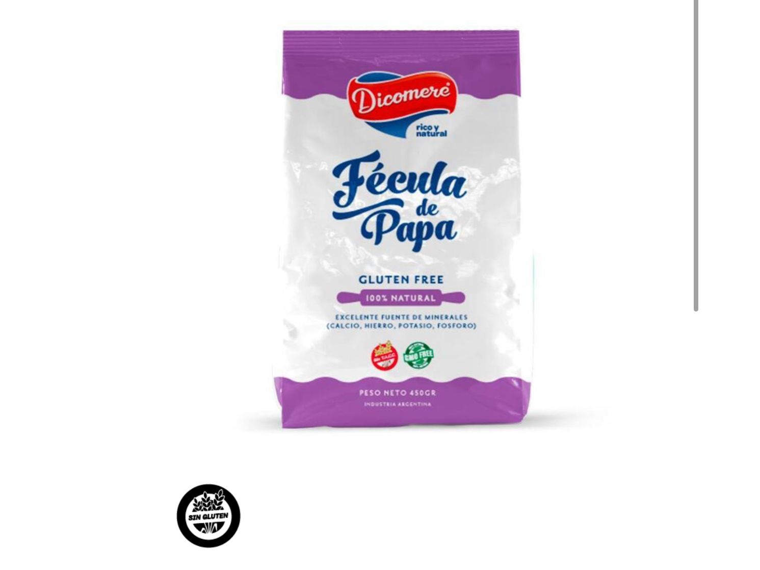 Fécula de Papa 50g - DICOMERE