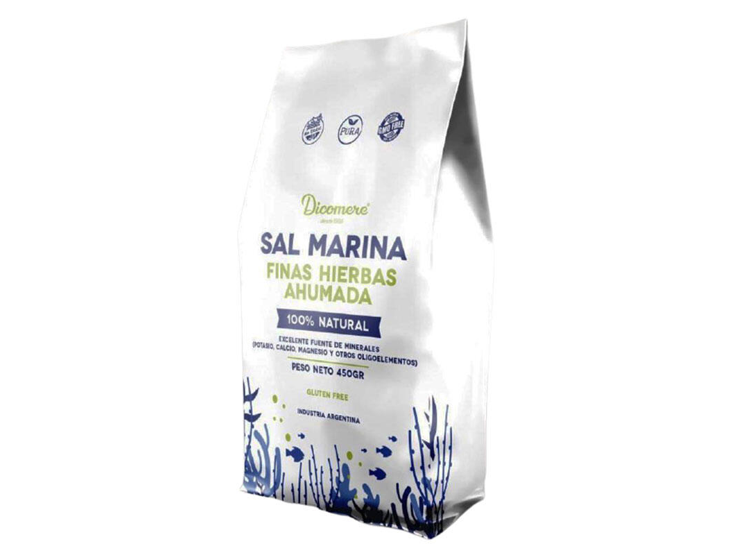 Sal marina finaas hierbas, ahumada