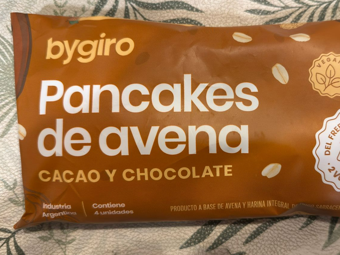 Pancake de Avena Cacao y Chocolate 4 Unidades - Bygiro