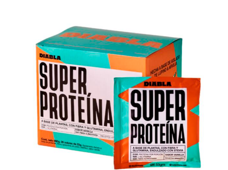 Super Proteina sabor Vainilla (20 sobres) x 900g - Diabla