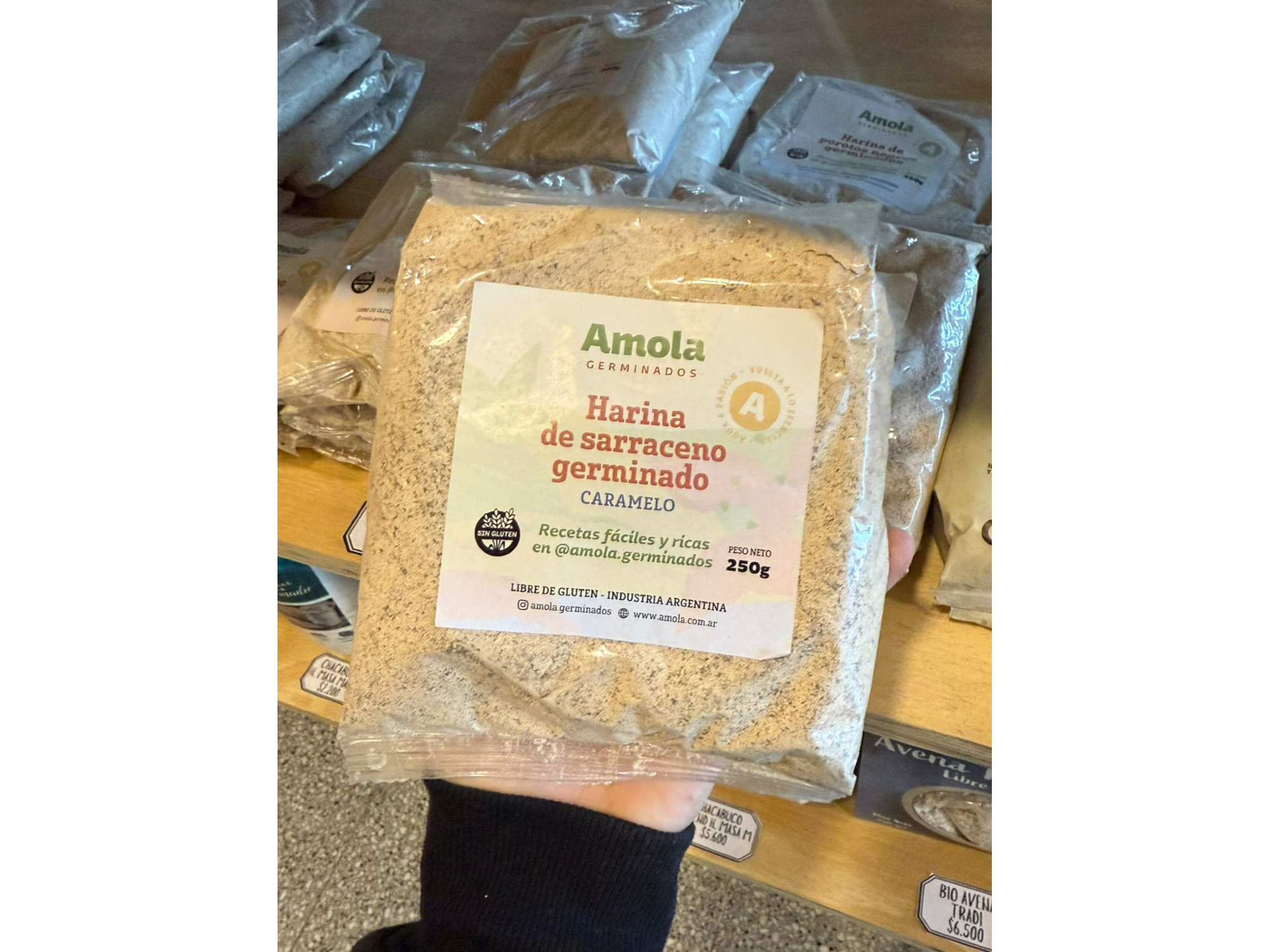 Harina de Sarraceno Germinado, Caramelo - AMOLA