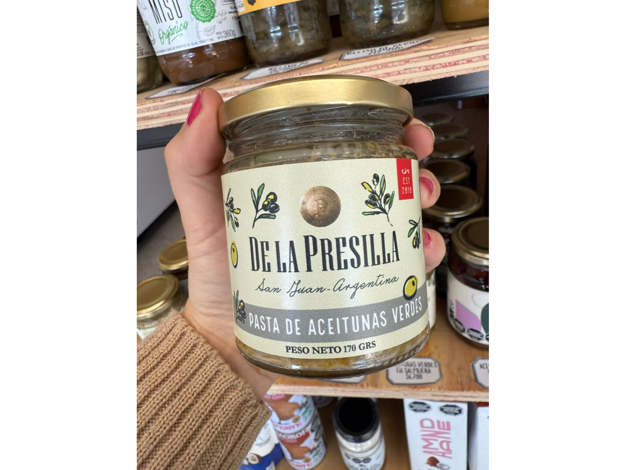 Pasta de aceitunas verdes 170g