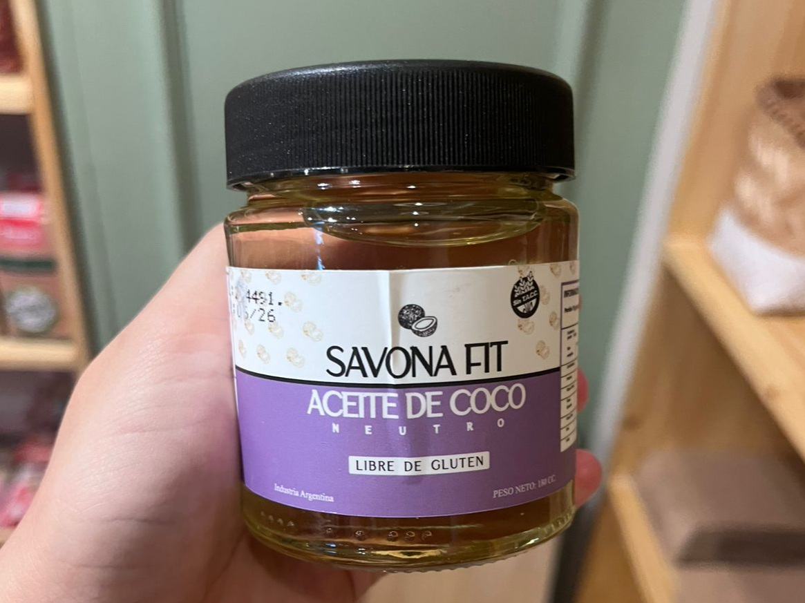 Aceite de coco neutro savona fit 180g