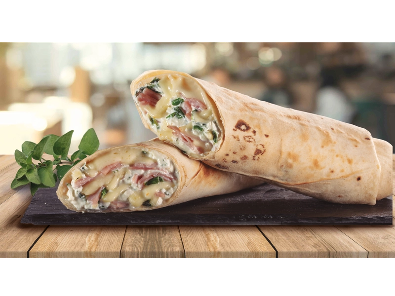 Roll crocante de jamón y muzarella