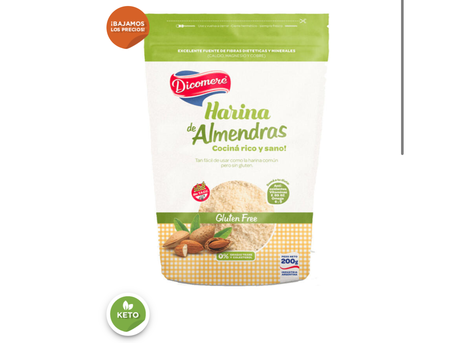 Harina de almendra x200g