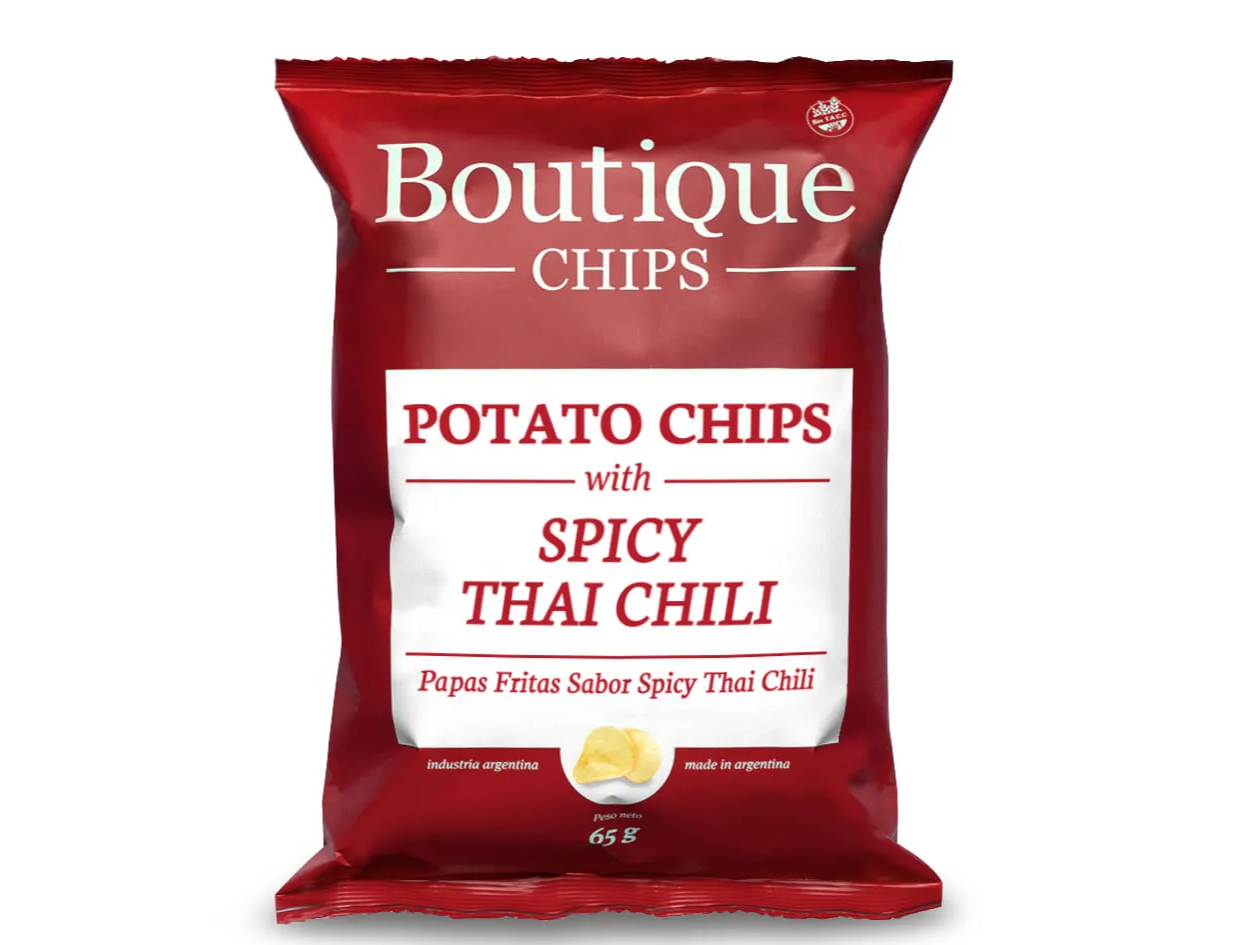 Papas sabor Spicy Thai Chilli 65g - Boutique Chips