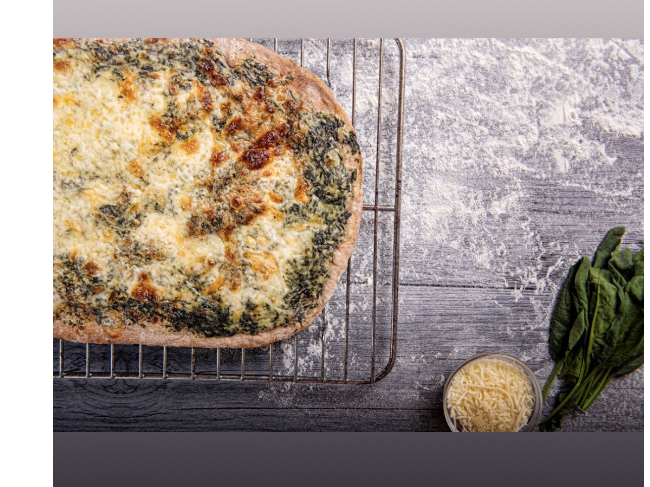 Pizza integral de espinaca y provolone ifrozen