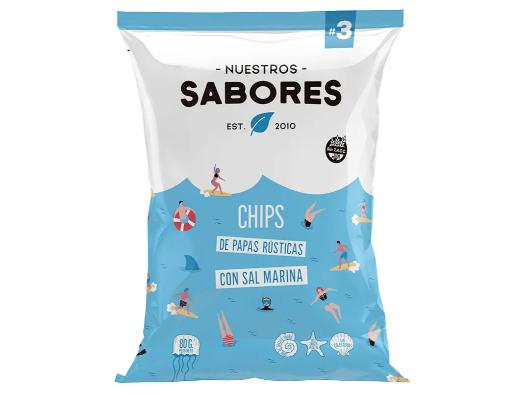 Chips Papas Rústicas con Sal Marina - Nuestros Sabores