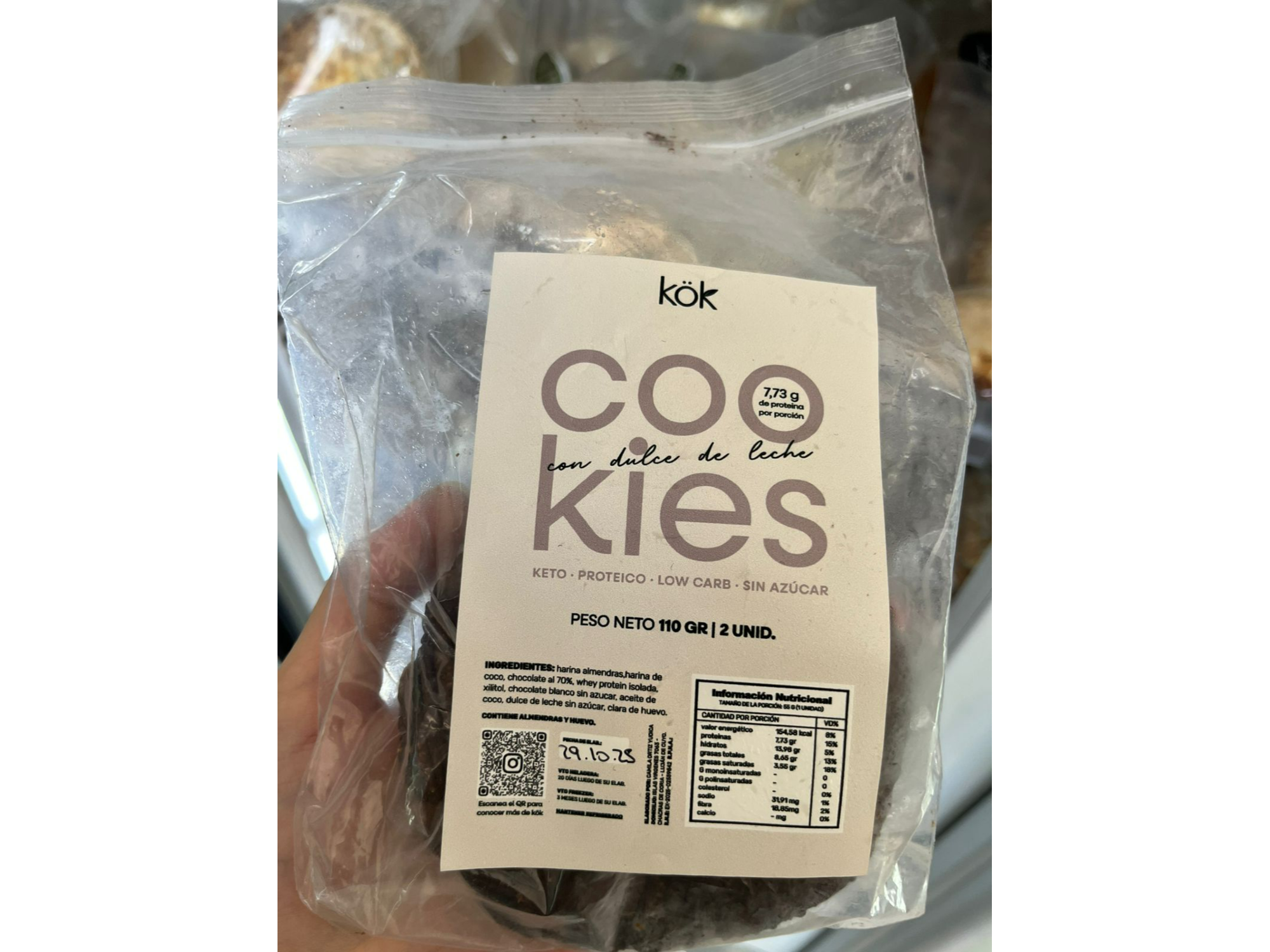 Cookies keto proteicas rellenas