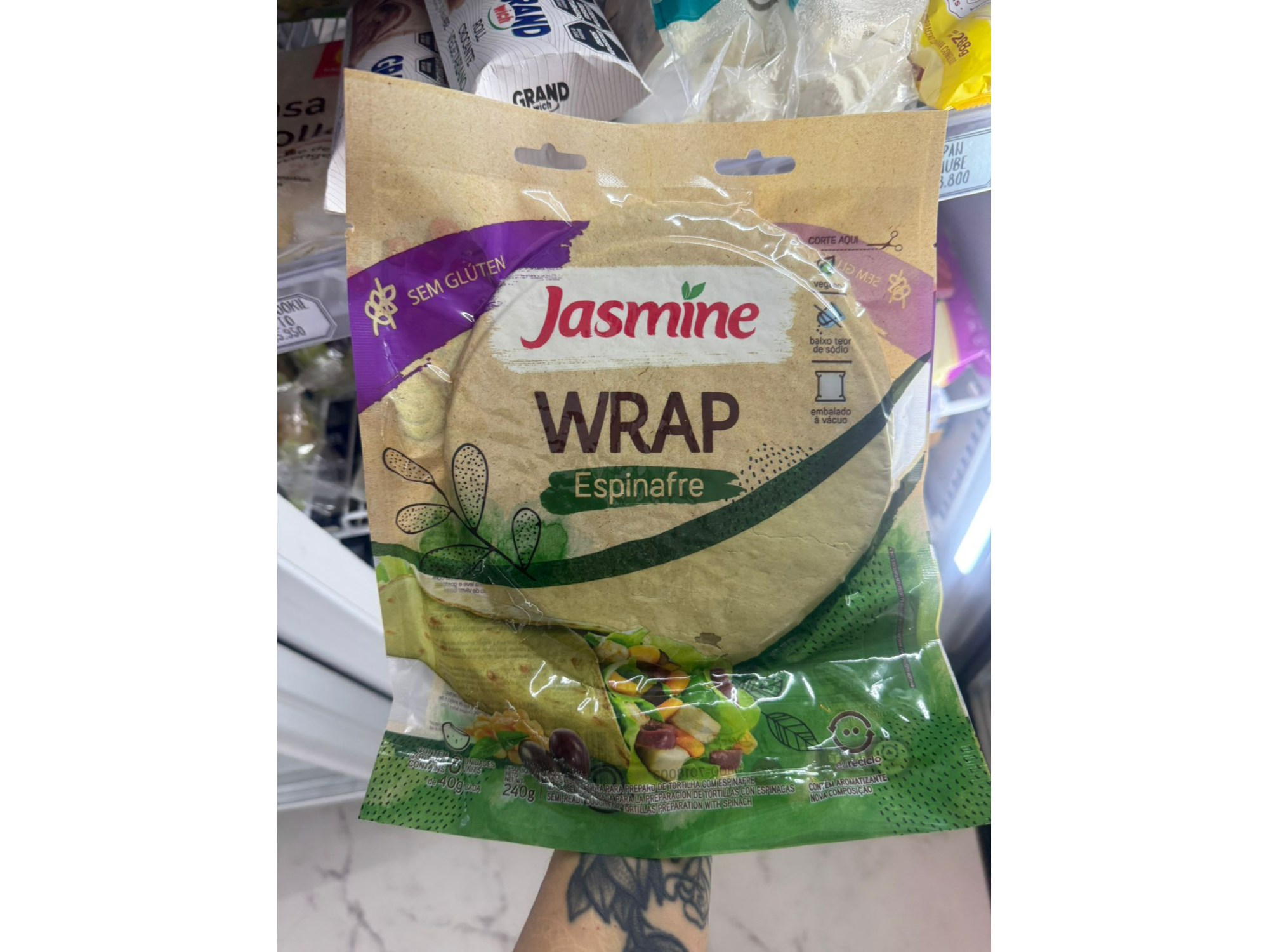 Wrap de Mandioca ESPINACA 240gr - Jasmin