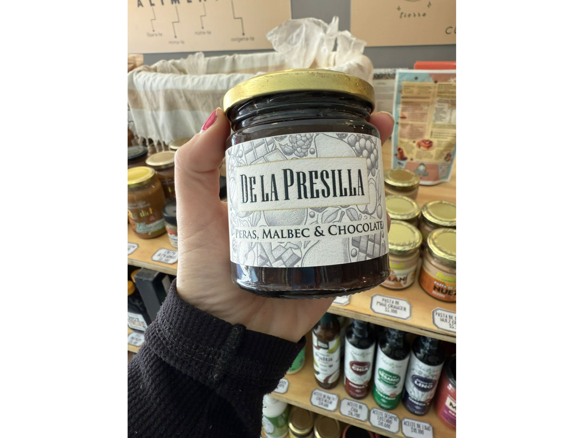 Mermelada  peras, malbec y chocolate