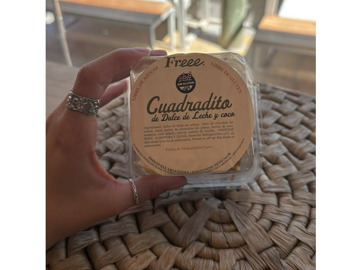 Cuadradito de dulce de leche y coco - Freee