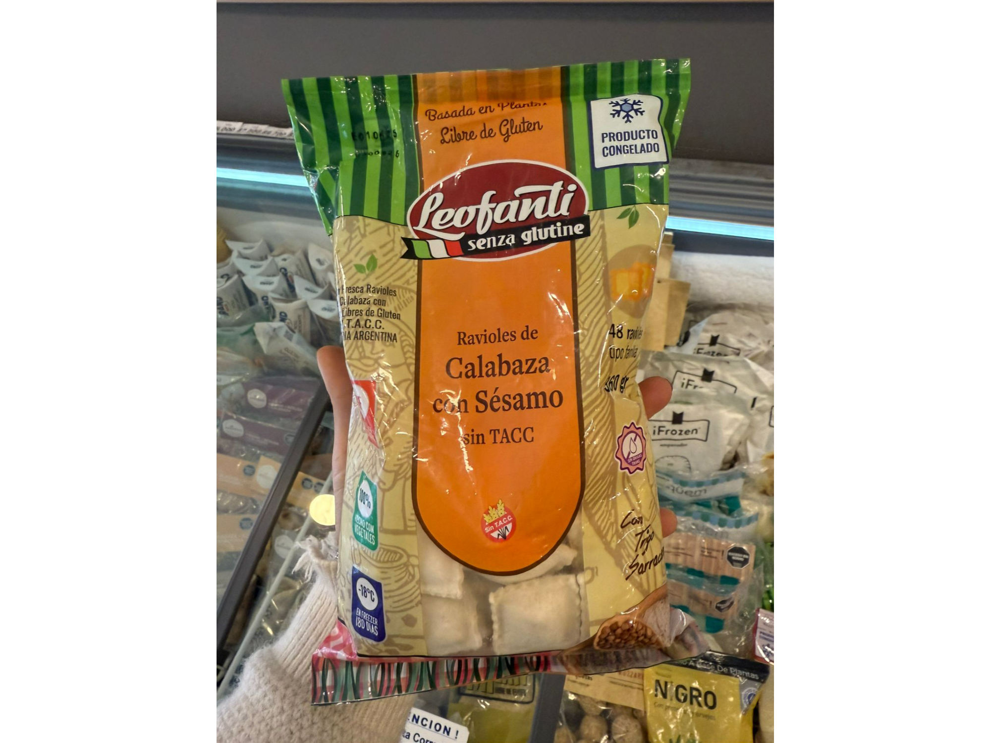 Ravioles de calabaza con sésamo