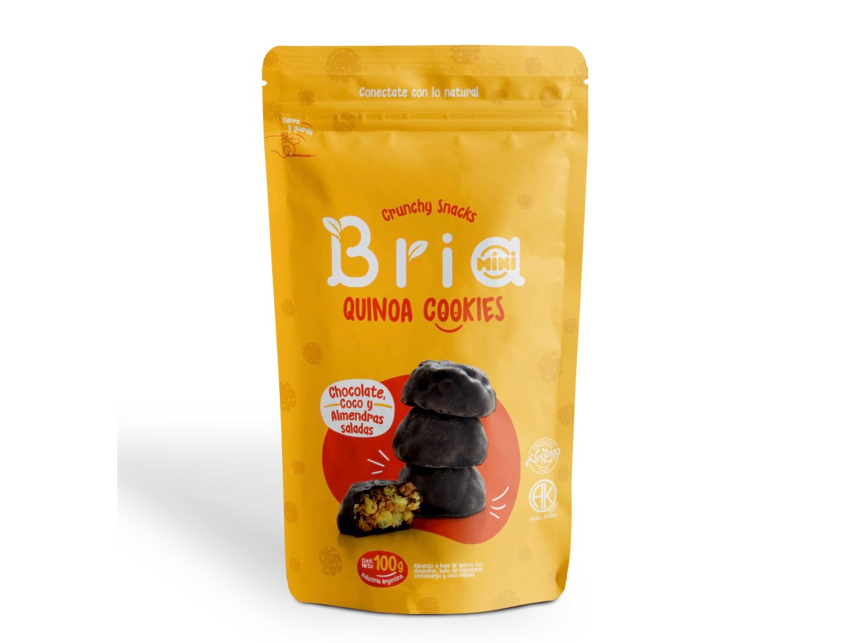 Cookies Mini Quinoa Chocolate Coco y Almendras saladas x 100g - Bria