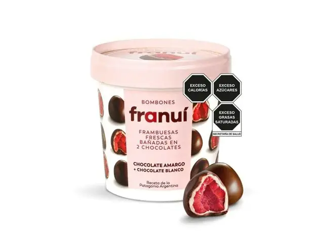 Franui chocolate amargo + chocolate blanco y frambuesa