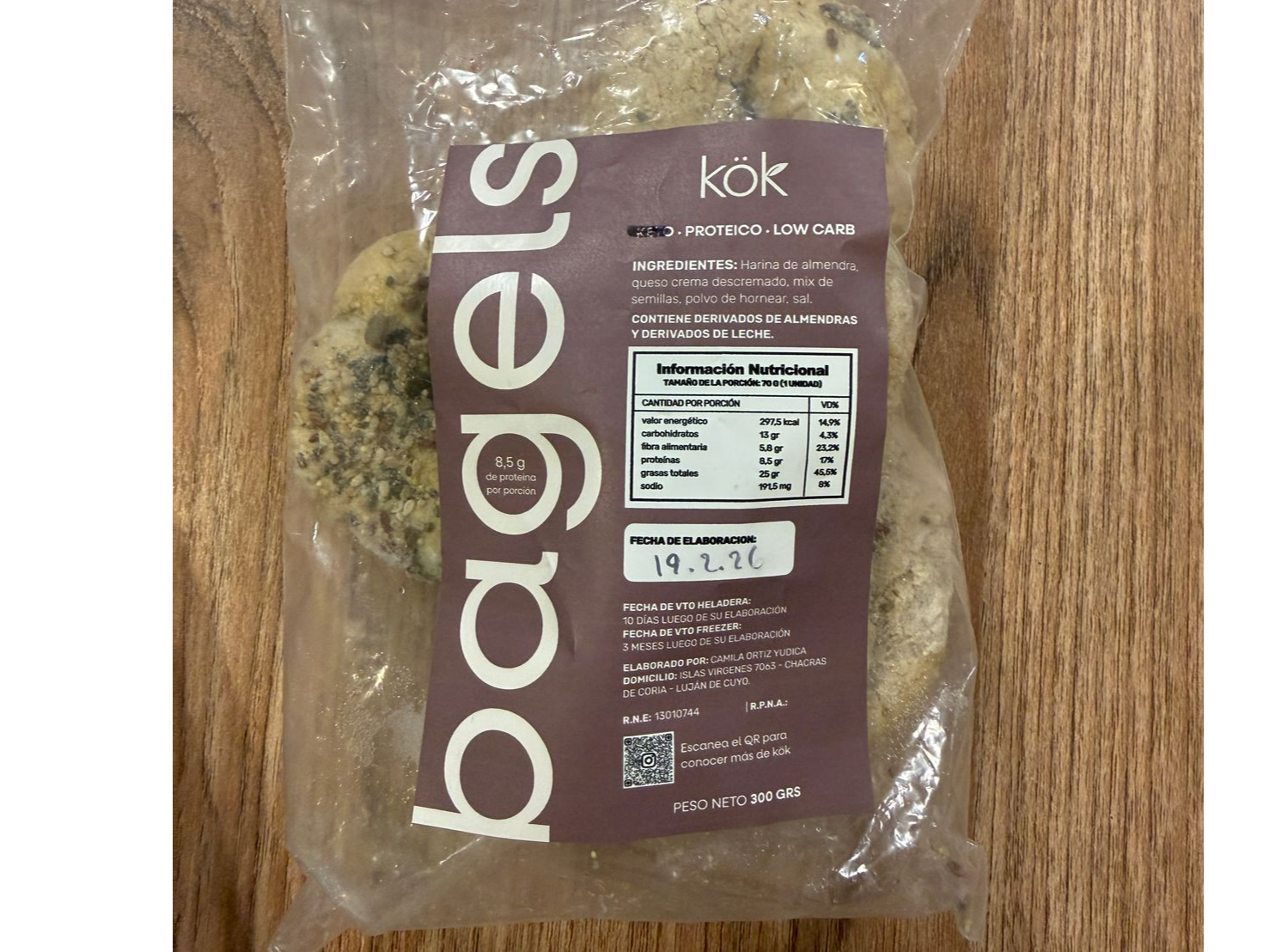 Bagels Proteico 4 Unidades - KOK