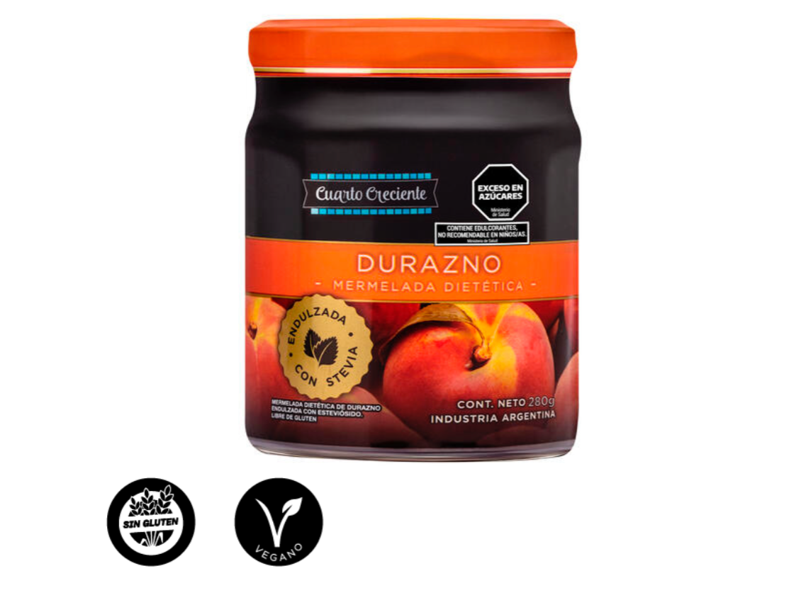 Mermelada con Stevia de durazno x280g