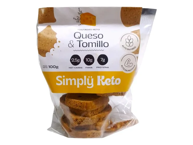 Tostadas queso y tomillo x 100g KETO - Simply keto