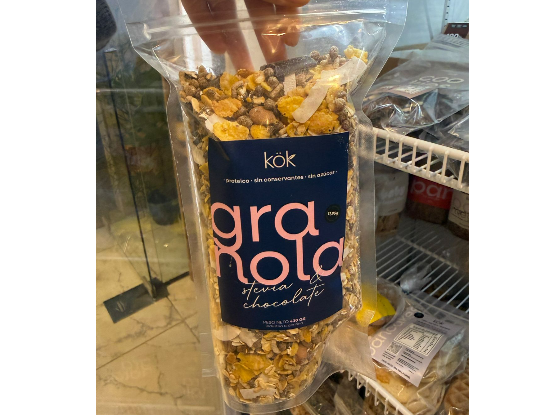 Granola Proteica de Stevia y Chocolate 480g -  KOK