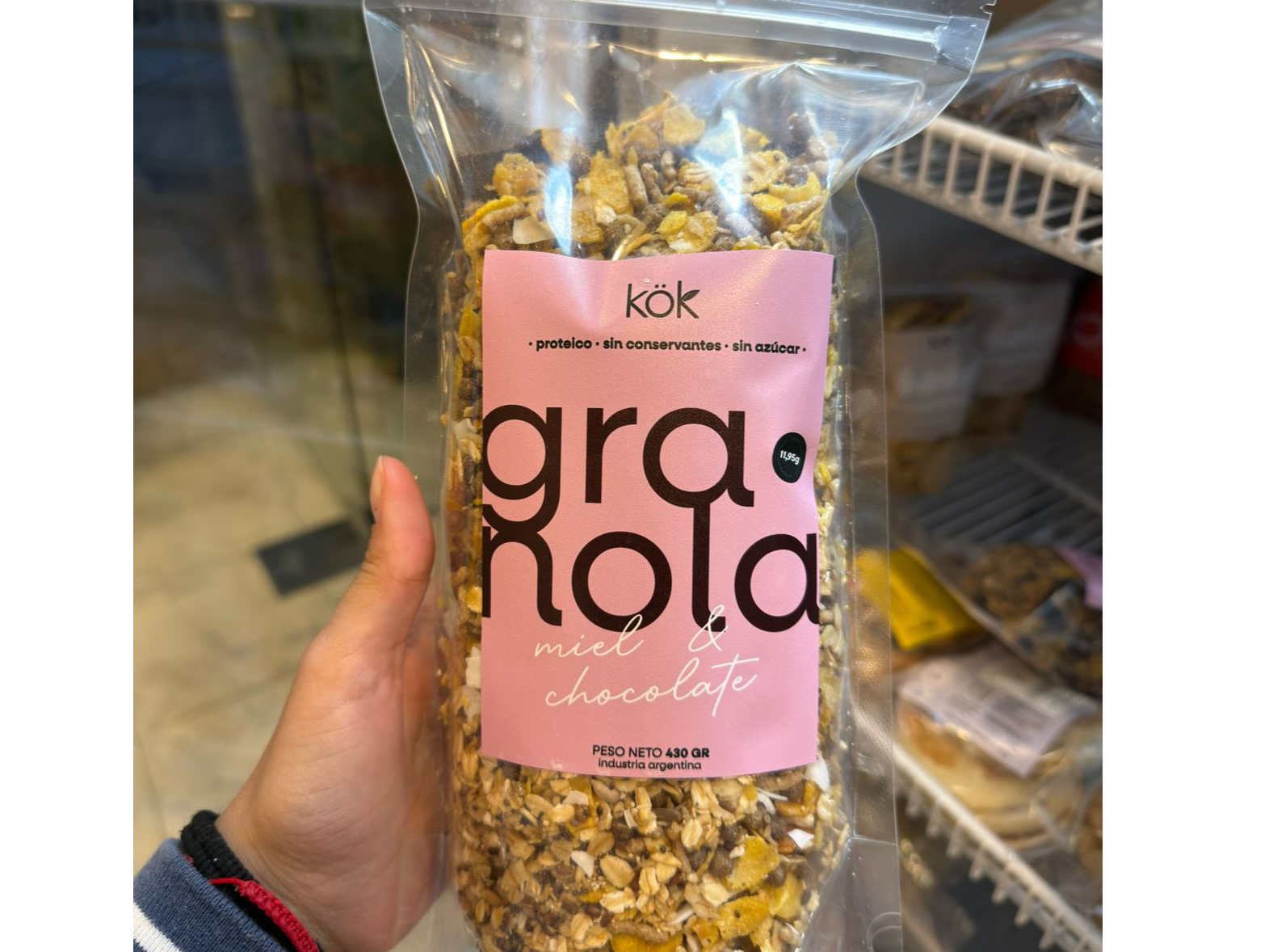 Granola Proteica Miel y Chocolate 430g  - KOK