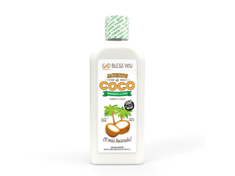 Aceite de coco prensado en frío 125ml - God bless you