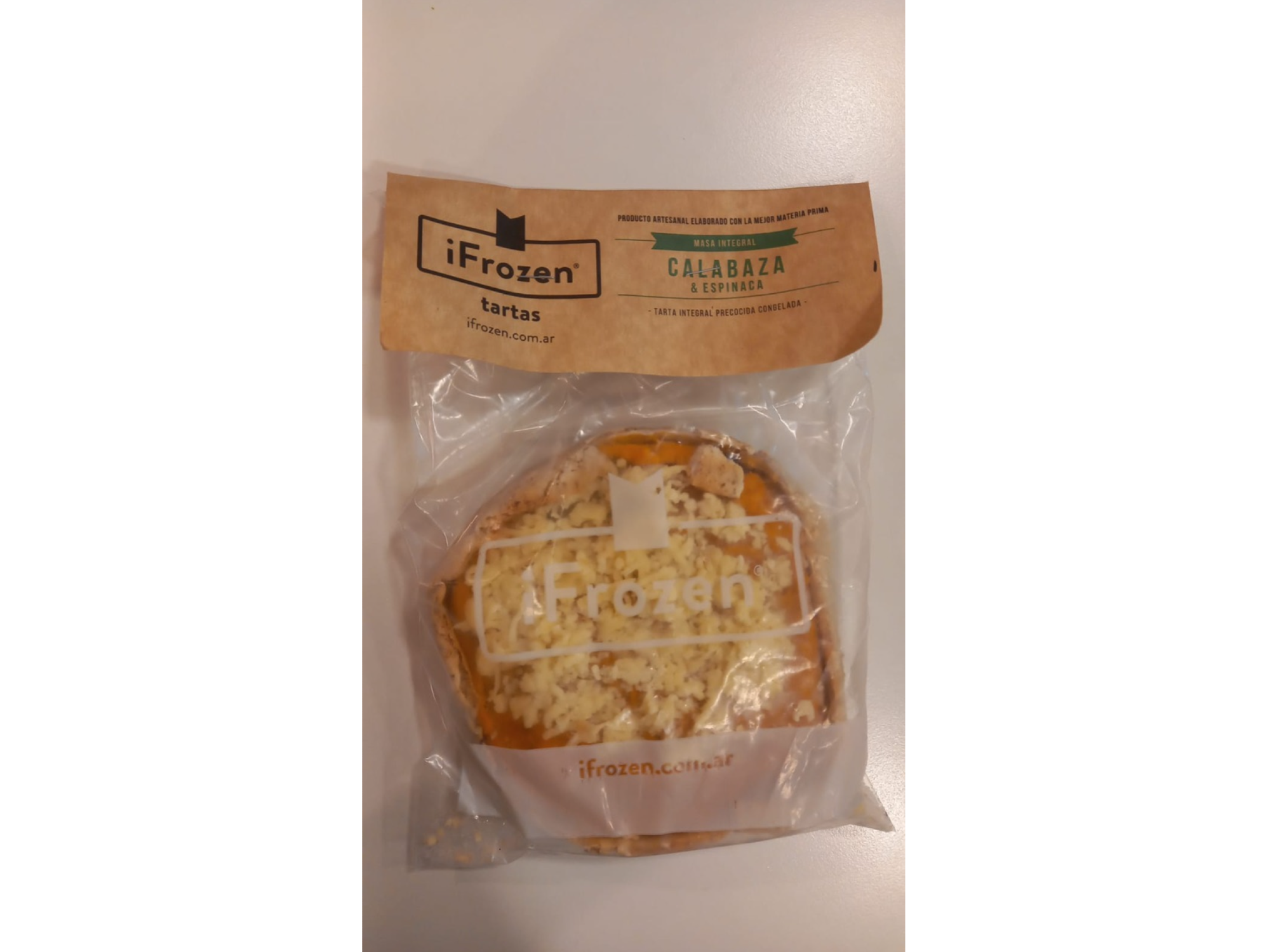 Tarta integral de de calabaza y espinaca IFROZEN