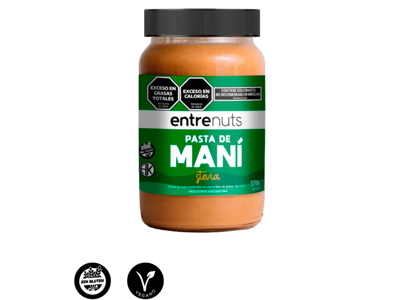 Pasta de maní con stevia x370g