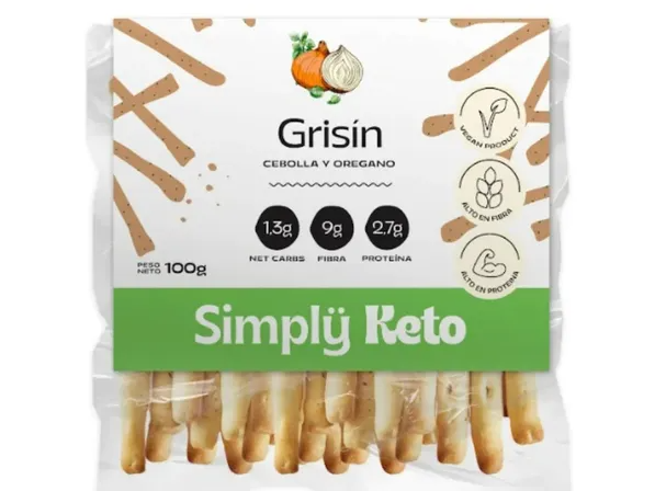 Grisin Cebolla y Orégano - Simply Keto