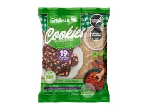 Cookies integrales con proteína de arveja, avena y algarroba 16g de proteína por porción