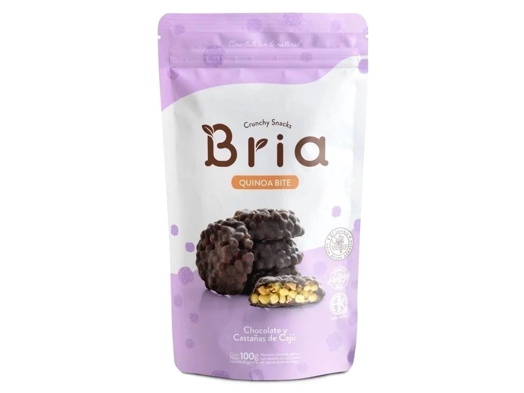 Snack Quinoa Bite chocolate y caju 100g Bria