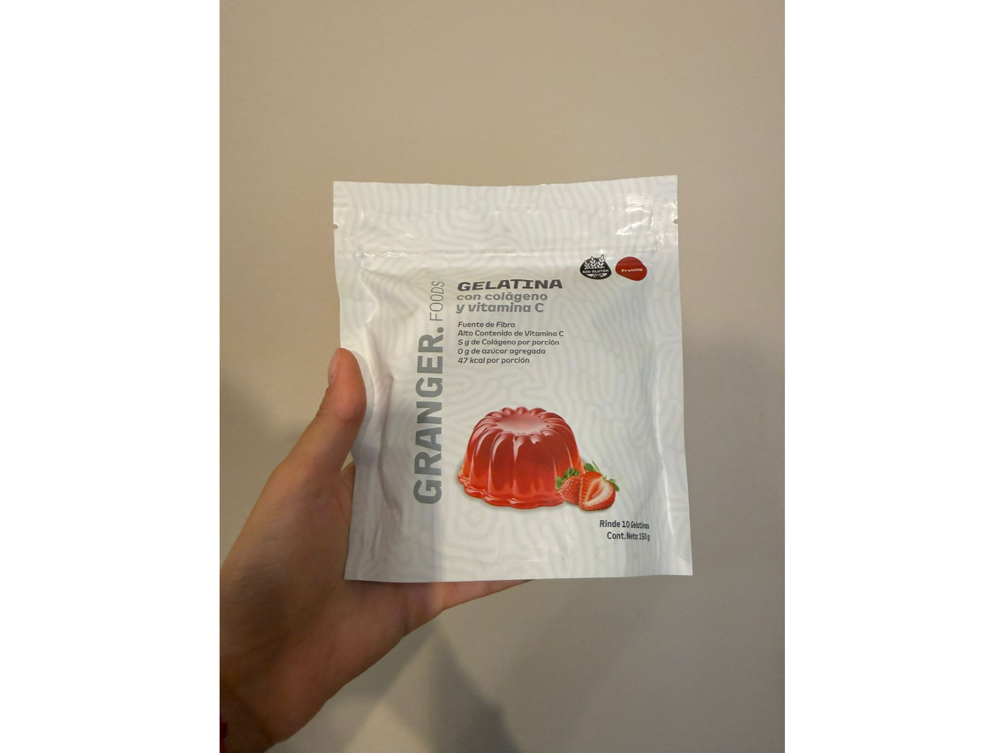 gelatina con colageno y vitamina C FRUTILLA