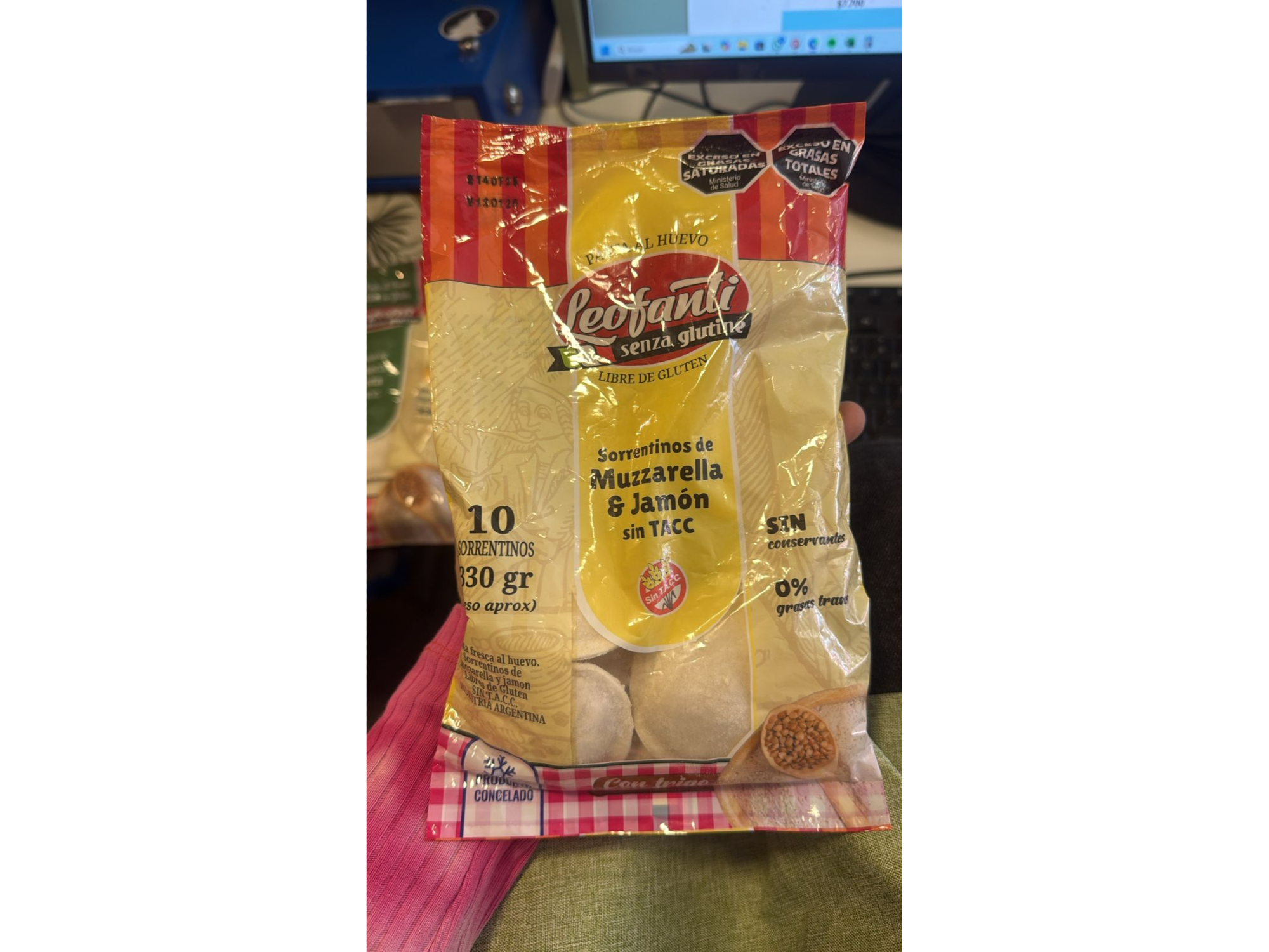 sorrentinos de muzzarella y jamon