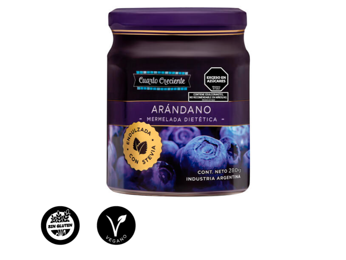 Mermelada con Stevia Arándanos x280g