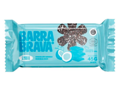 Barra de Chocolate Amargo Nueces y Coco x45g - Barra Brava