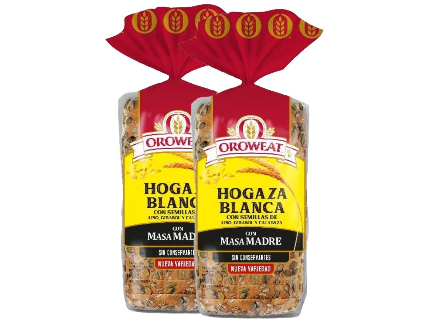 Oroweat Pan Hogaza Blanca x 2