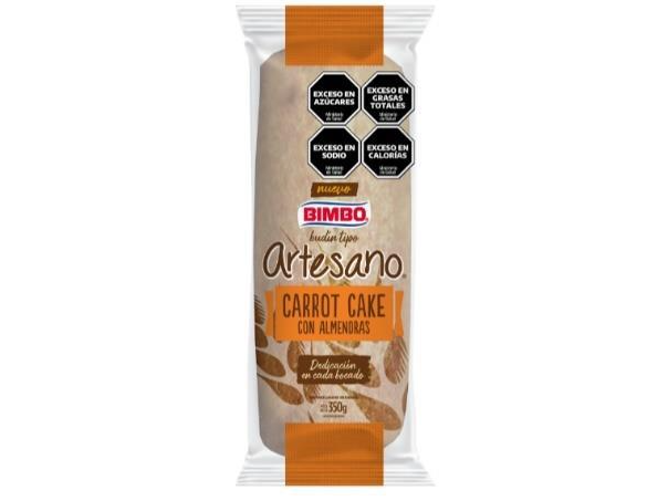 Budin Artesano Carrot Cake c/Almendras 350g BIMBO