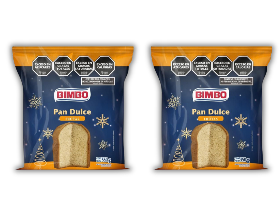 Pan Dulce Sin Fruta 350g BIMBO X 2