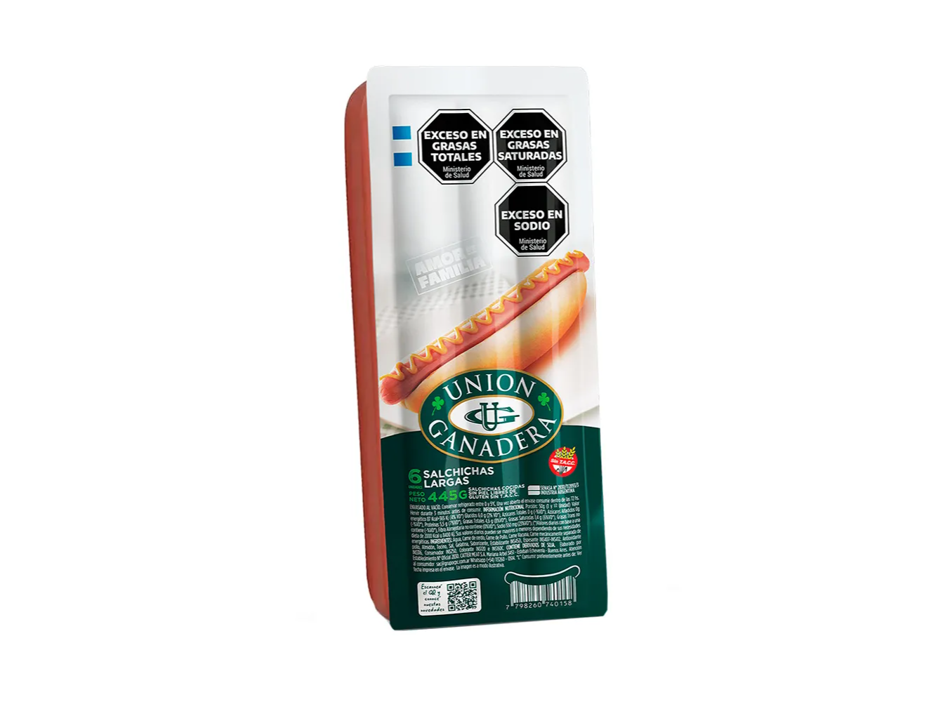 Salchicha Larga Union Ganadera x6