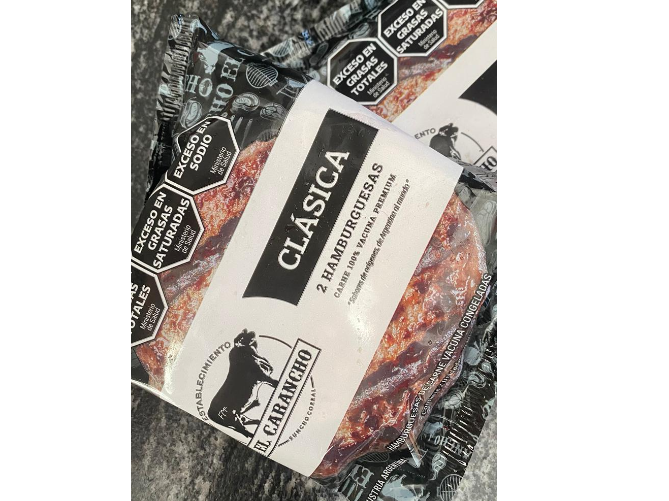 Hamburguesa 100% CARNE x2 x120g CARANCHO