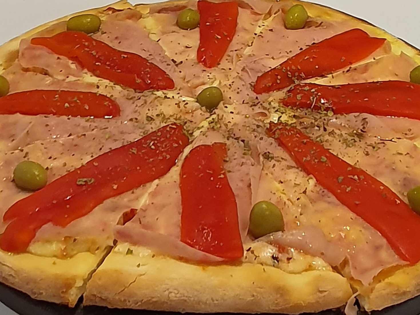 Jamón y Morrones Grandes + 4 faina