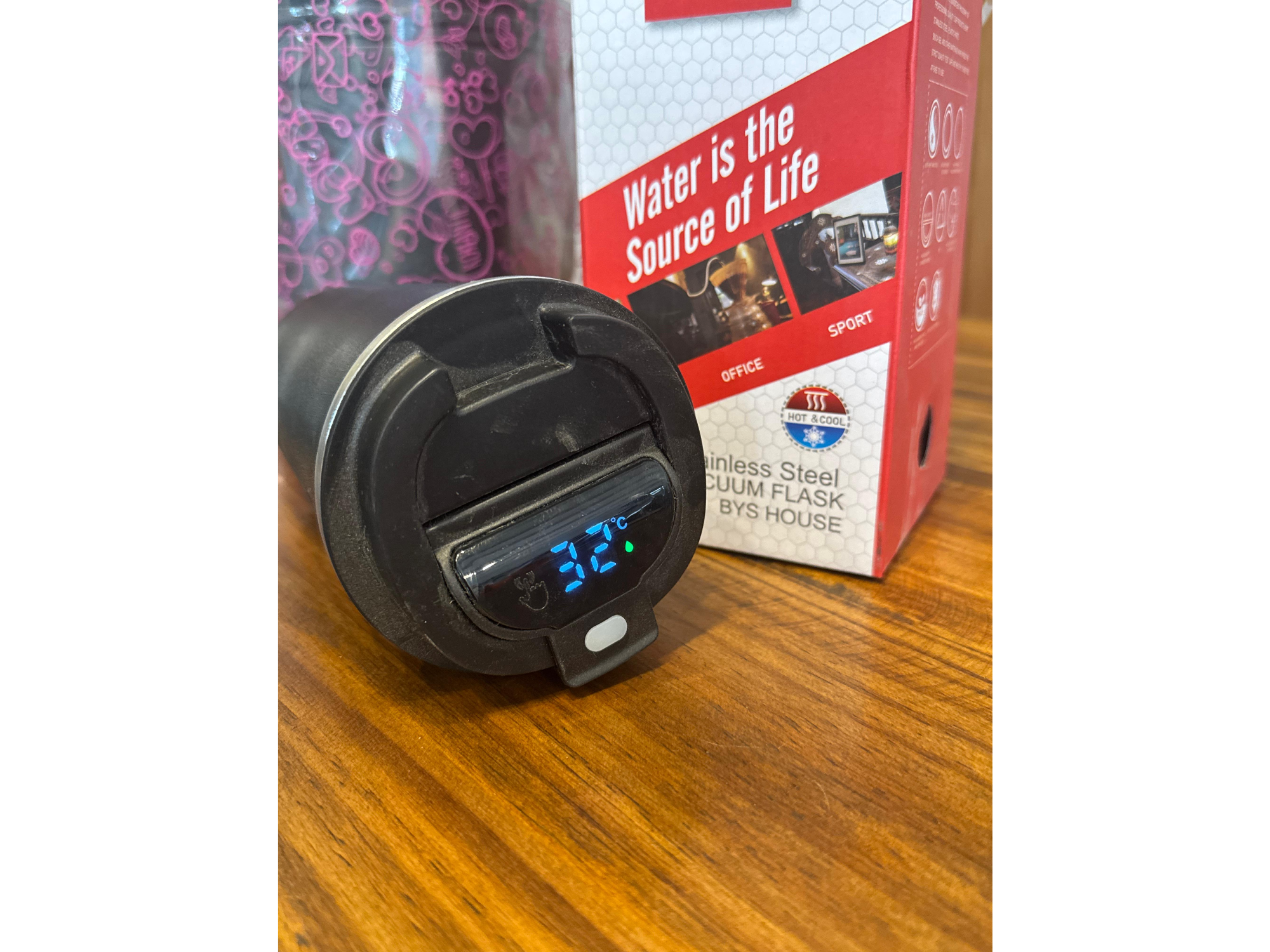 Vaso térmico con indicador de temperatura