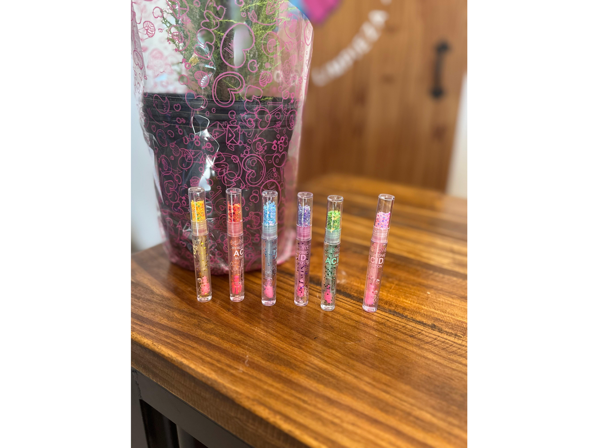 Aceite labial con Glitter Estrellas