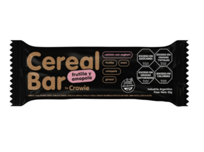 Barra amapola,maní, girasol y yogurth de frutilla