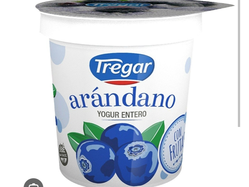 Yogur con arándano