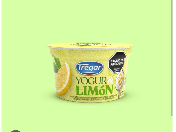 Yogur batido de limón