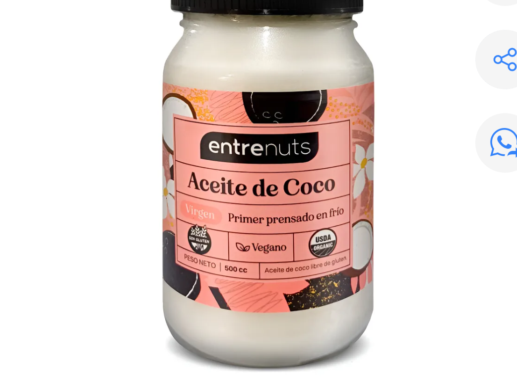 Aceite de coco virgen 500 cc