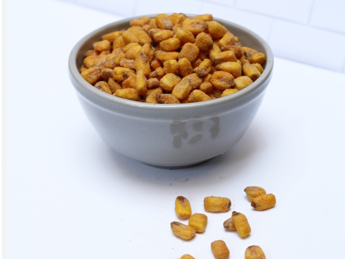 Maíz frito sabor mostaza y miel