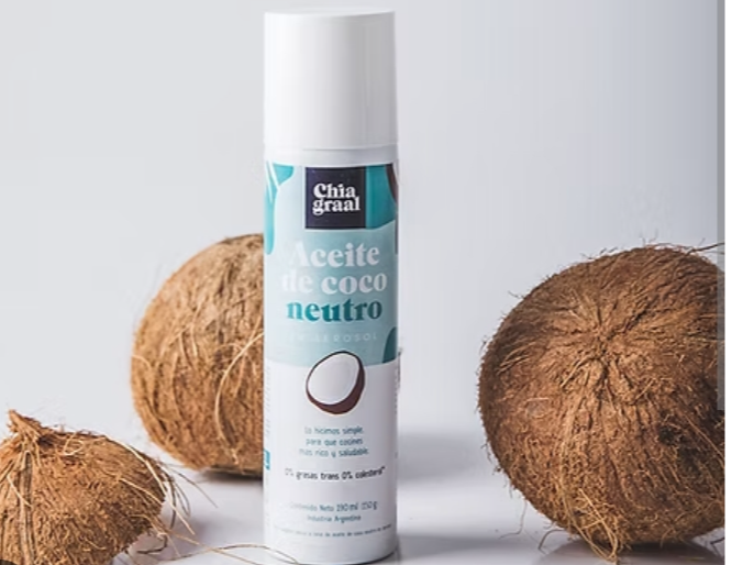 Aceite de coco neutro en aerosol